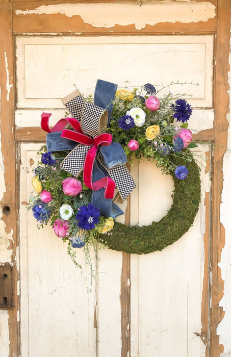 Everyday Floral Moss Wreath– J Christopher Designs & More